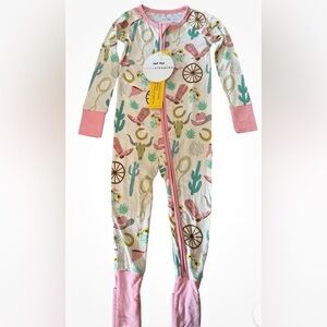 Little Sleepies Ready To Rodeo NWT Zippy Pink 2T Cowgirl Bamboo